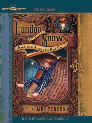 cover image of Landon Snow and the Auctor's Riddle
